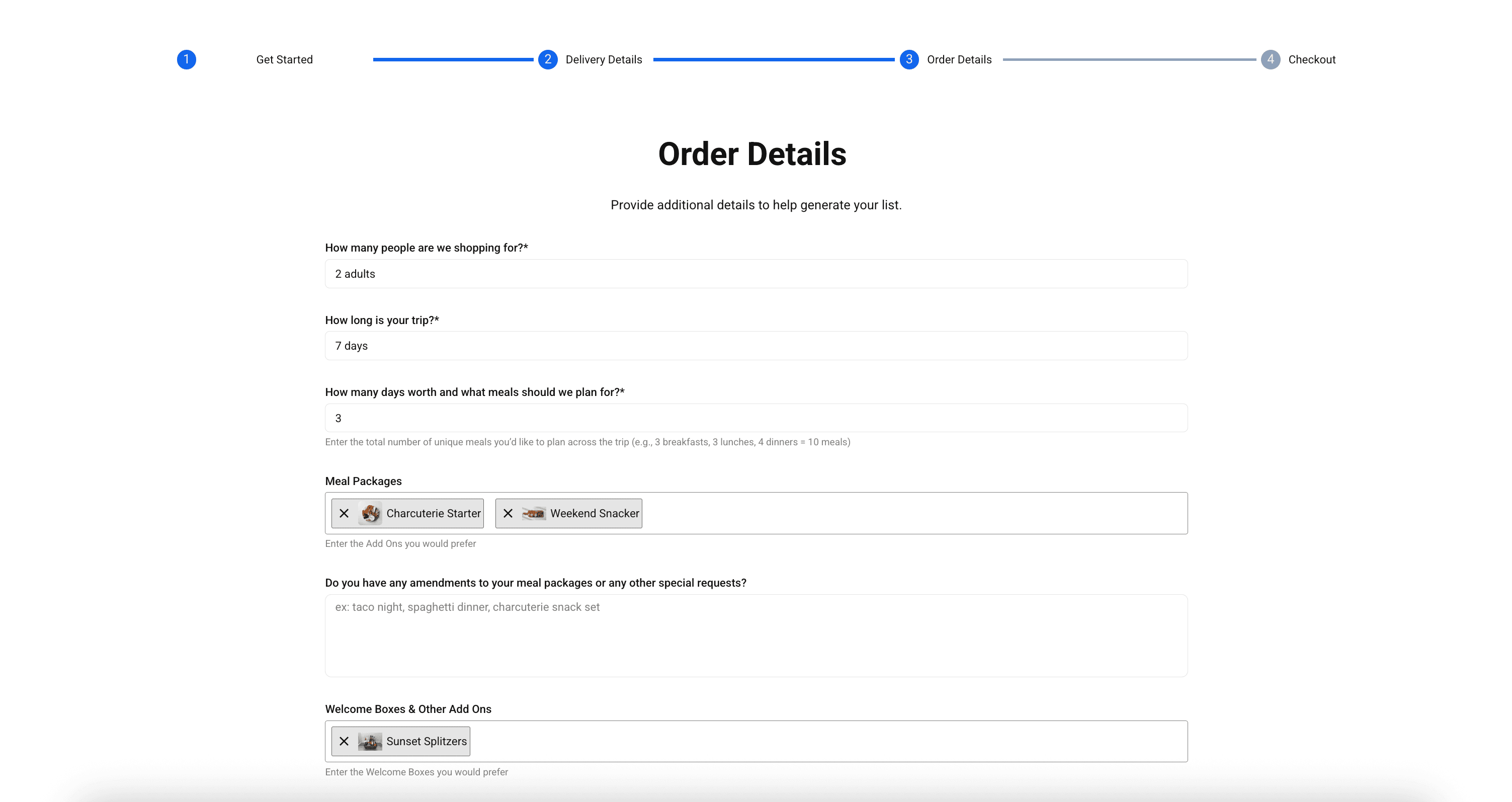 AI-Powered Grocery Delivery Platform for Vacation Rentals
